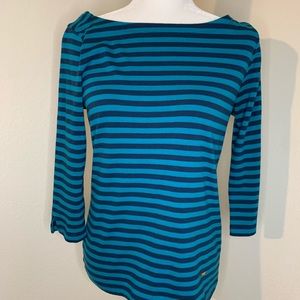 Banana Republic blue stripped top boatneck